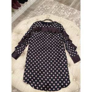 100% Silk Banana Republic Long Sleeve Shift Dress